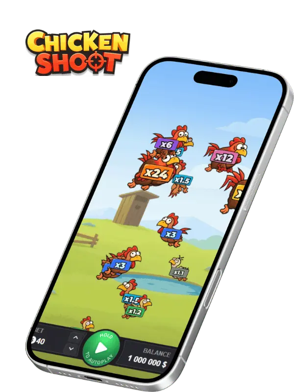 Chicken Shoot App on mobile phone